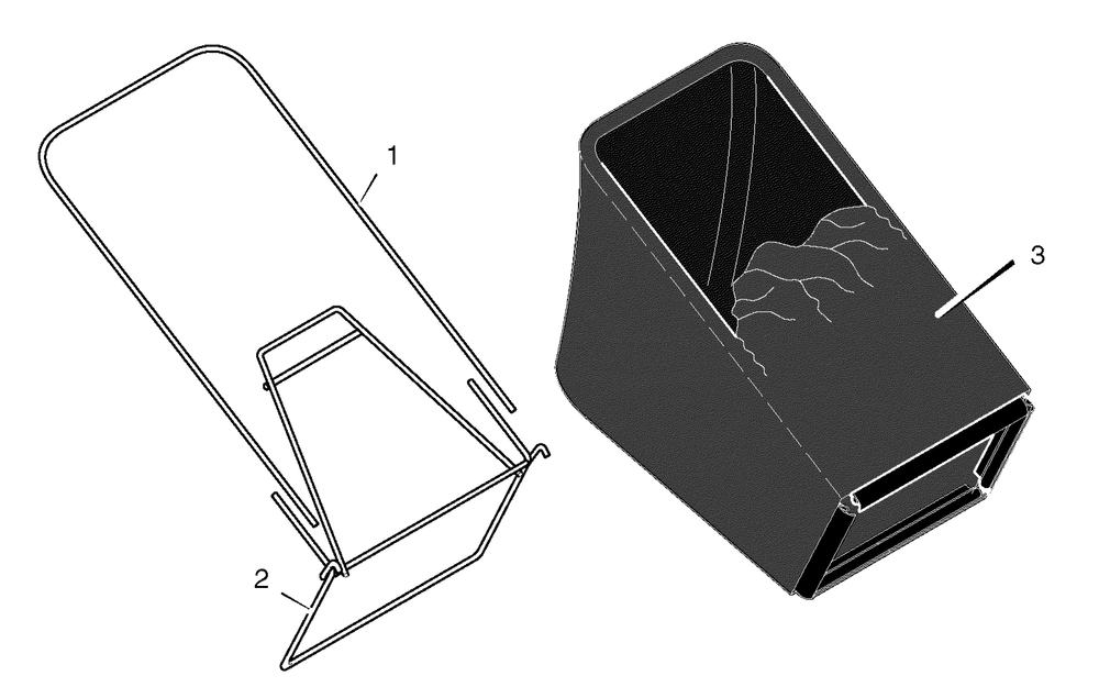 Bag Assembly Diagram and Parts List for 228511X8F 2004 Briggs and Stratton Lawn Mower